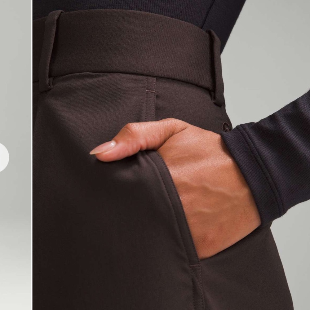 Lululemon Espresso Pleat-Front High-Rise Trousers - Picture 4 of 8
